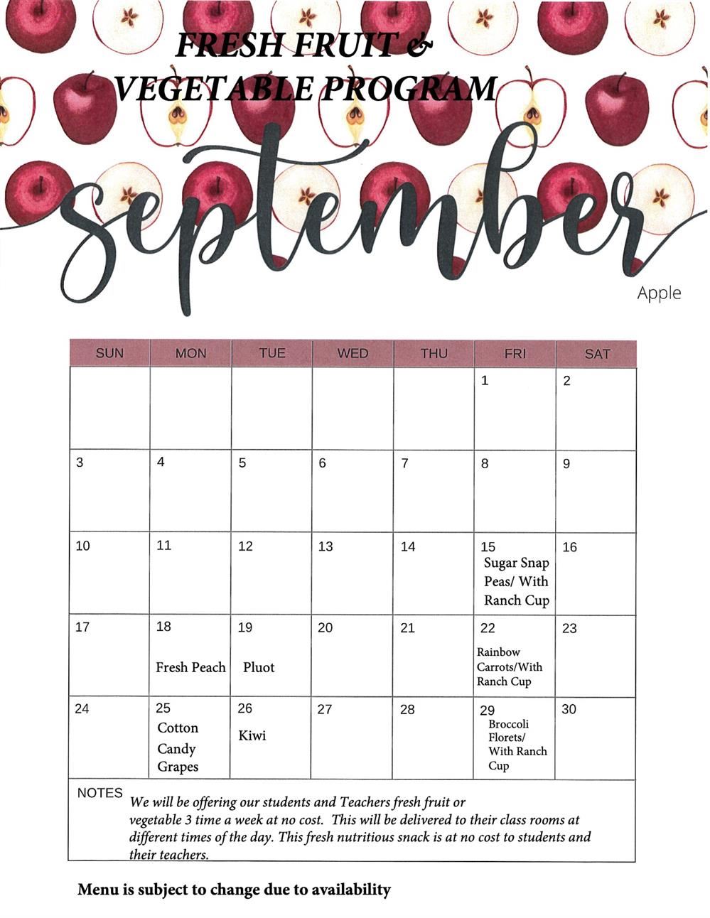  Fresh Fruit and Vegetable Program